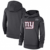 Women New York Giants Anthracite Nike Crucial Catch Performance Hoodie